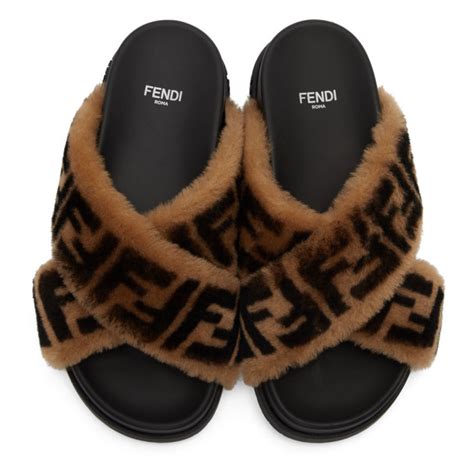 fendi shearling loafers|Women's Designer Slides .